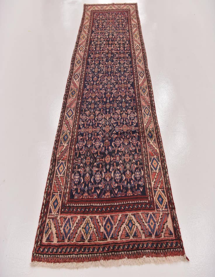 Detail image of 3' 8 x 10' 2  Hand Knotted Malayer Persian Wool Runner Rug