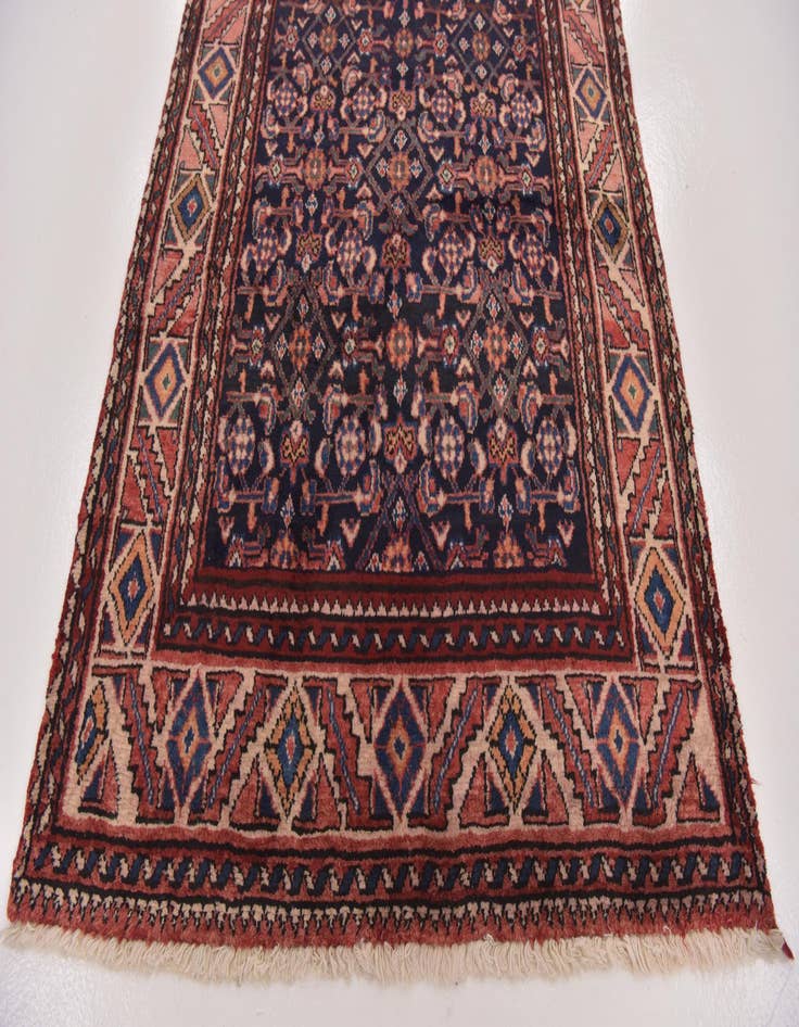 Detail image of 3' 8 x 10' 2  Hand Knotted Malayer Persian Wool Runner Rug