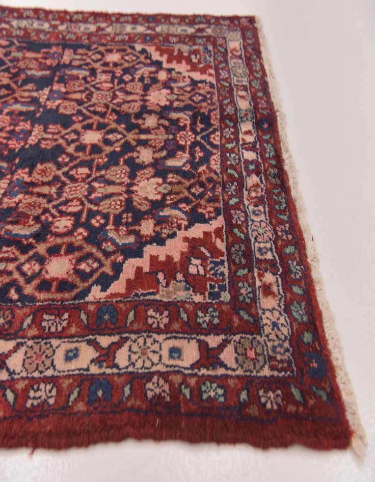 Detail image of 3' 3 x 9' 7  Hand Knotted Malayer Persian Wool Runner Rug