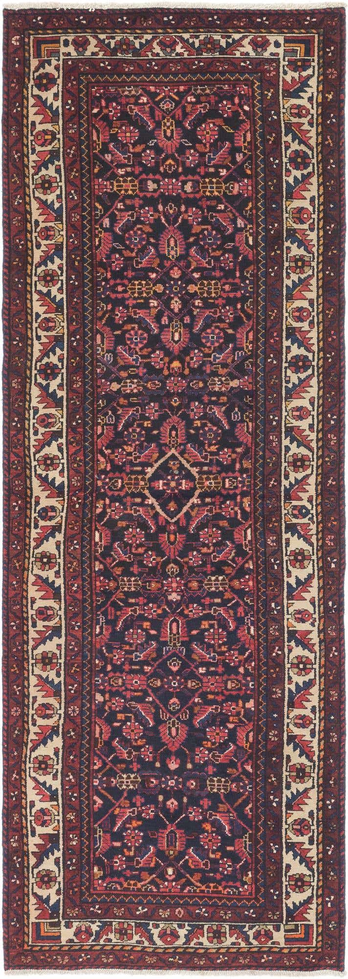 3' 6 x 10' 3 Hand Knotted Malayer Persian Wool Runner Rug