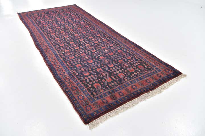 4' 5 x 10' 3 Hand Knotted Malayer Persian Wool Runner Rug