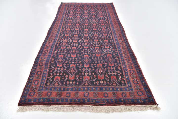 4' 5 x 10' 3 Hand Knotted Malayer Persian Wool Runner Rug