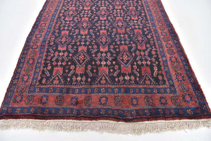 4' 5 x 10' 3 Hand Knotted Malayer Persian Wool Runner Rug