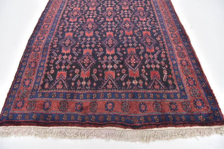 Detail image of 4' 5 x 10' 3 Hand Knotted Malayer Persian Wool Runner Rug