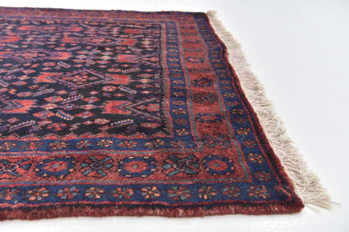4' 5 x 10' 3 Hand Knotted Malayer Persian Wool Runner Rug