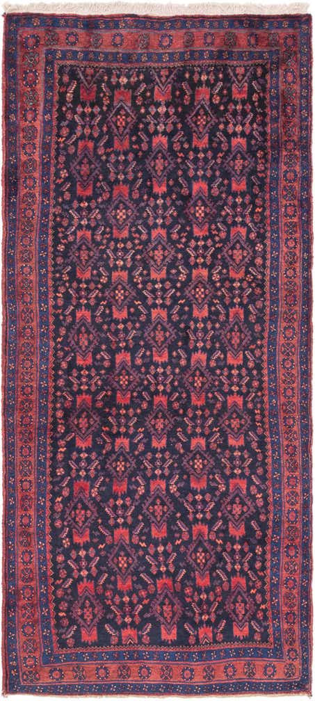 4' 5 x 10' 3 Hand Knotted Malayer Persian Wool Runner Rug