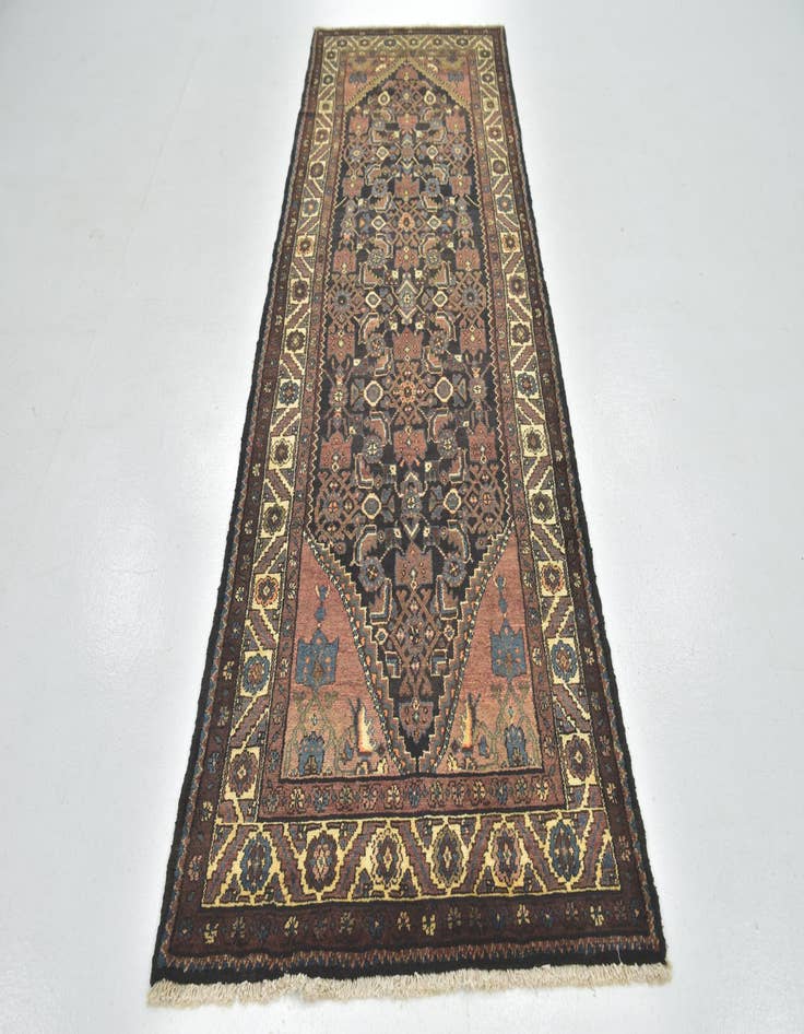 Detail image of 3' 5 x 10'  Hand Knotted Malayer Persian Wool Runner Rug