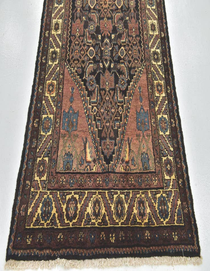 Detail image of 3' 5 x 10'  Hand Knotted Malayer Persian Wool Runner Rug