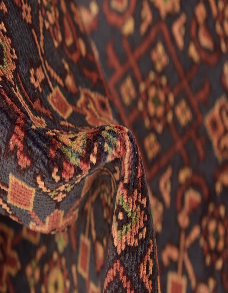 Detail image of 3' 6 x 11'  Hand Knotted Malayer Persian Wool Runner Rug