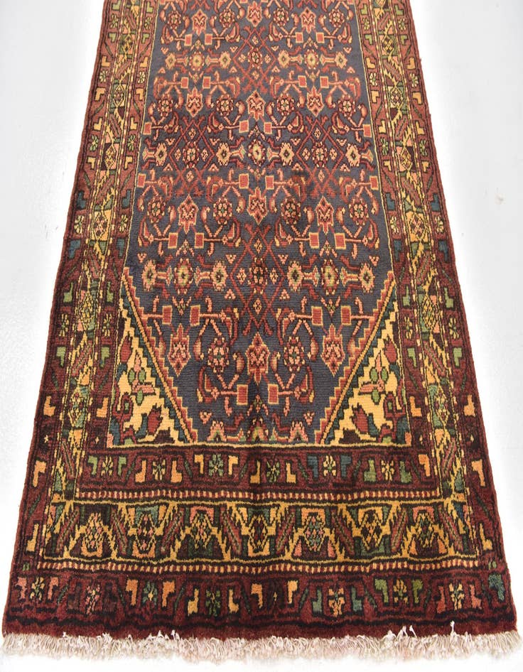 Detail image of 3' 6 x 11'  Hand Knotted Malayer Persian Wool Runner Rug