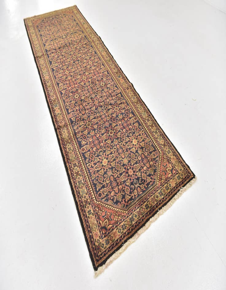 Detail image of 3' 7 x 10' 8  Hand Knotted Malayer Persian Wool Runner Rug