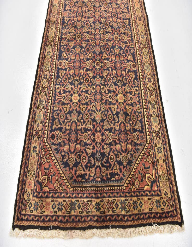 Detail image of 3' 7 x 10' 8  Hand Knotted Malayer Persian Wool Runner Rug