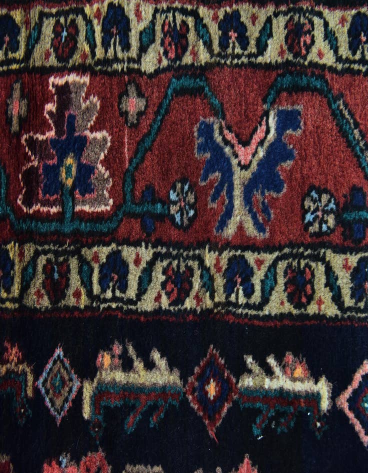 Detail image of 5' 2 x 10' 9  Hand Knotted Malayer Persian Wool Runner Rug