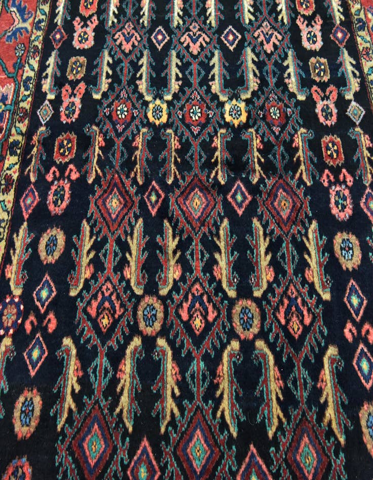 Detail image of 5' 2 x 10' 9  Hand Knotted Malayer Persian Wool Runner Rug