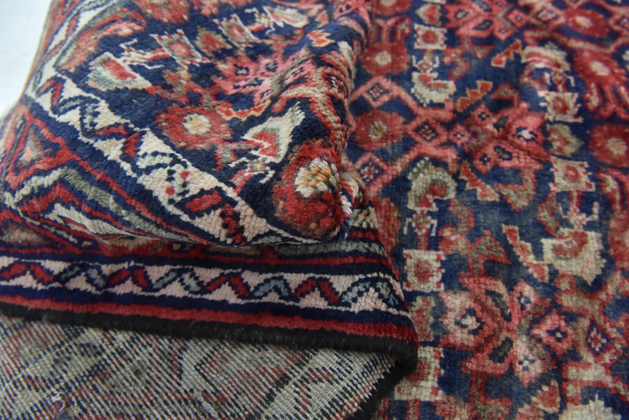 3' 7 x 10' Hand Knotted Malayer Persian Wool Runner Rug