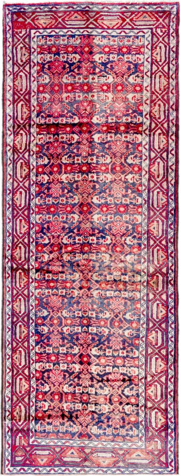Detail image of 3' 7 x 10' Hand Knotted Malayer Persian Wool Runner Rug