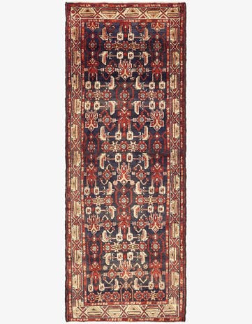 3' 8 x 9' 9 Hand Knotted Malayer Persian Wool Runner Rug