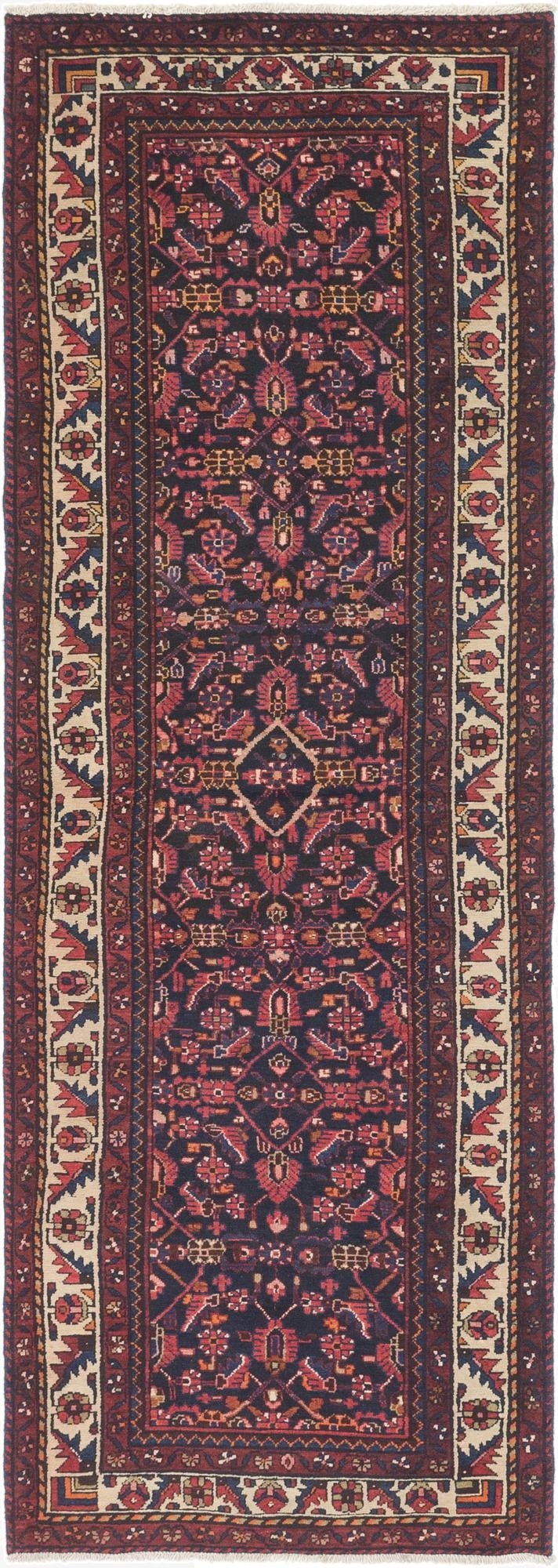 3' 6 x 10' 3  Hand Knotted Malayer Persian Wool Runner Rug