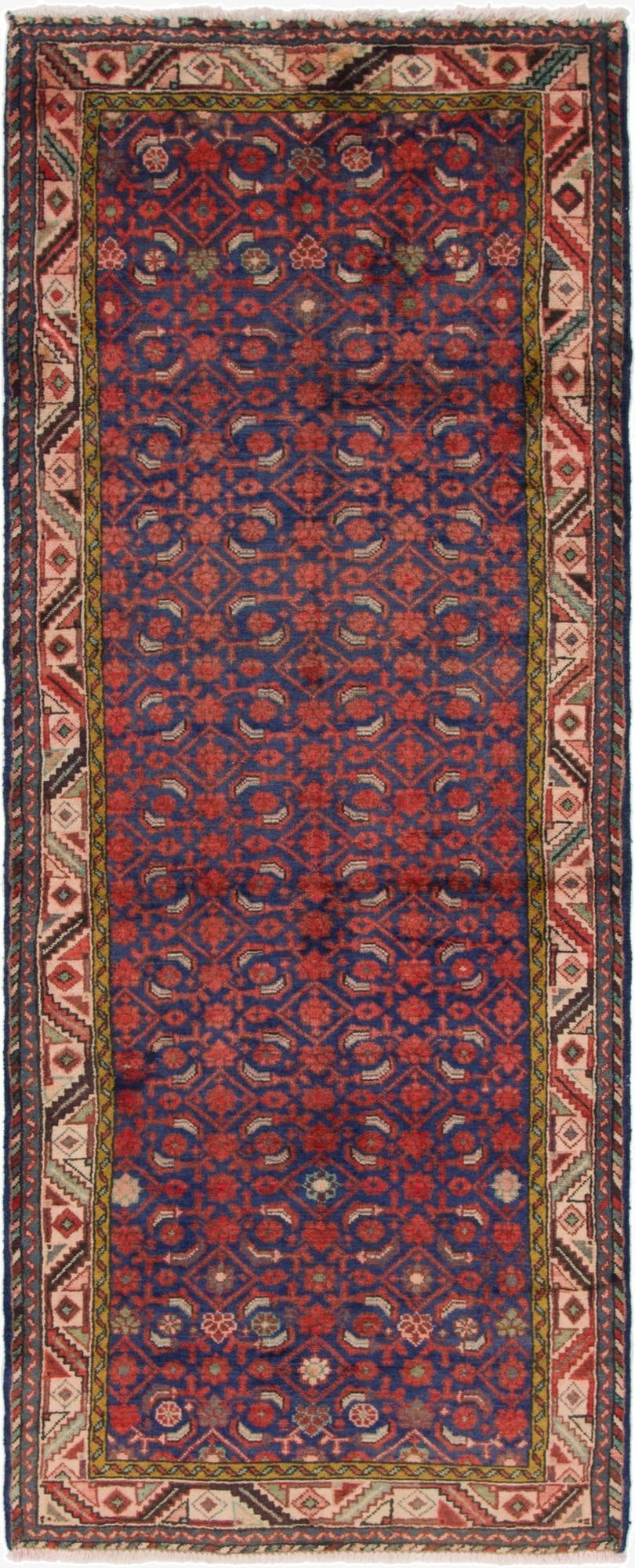 3' 8 x 9' 7  Hand Knotted Malayer Persian Wool Runner Rug