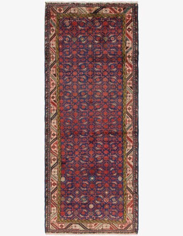 3' 8 x 9' 7 Hand Knotted Malayer Persian Wool Runner Rug