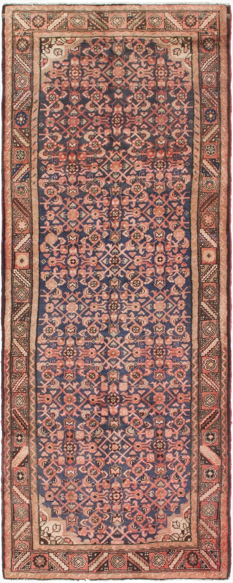3' 8 x 9' 10  Hand Knotted Malayer Persian Wool Runner Rug