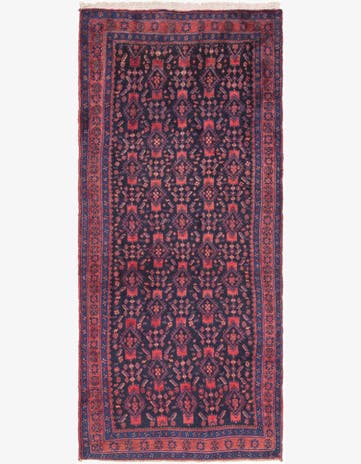 4' 5 x 10' 3 Hand Knotted Malayer Persian Wool Runner Rug