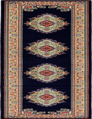 Detail image of 3' x 16' 5 Mashad Design Runner Rug