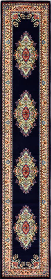 Detail image of 3' x 16' 5 Mashad Design Runner Rug