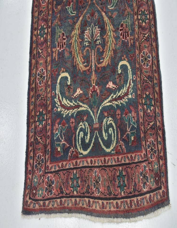 Detail image of 3' 3 x 8' 3 Hand Knotted Mehraban Persian Wool Runner Rug