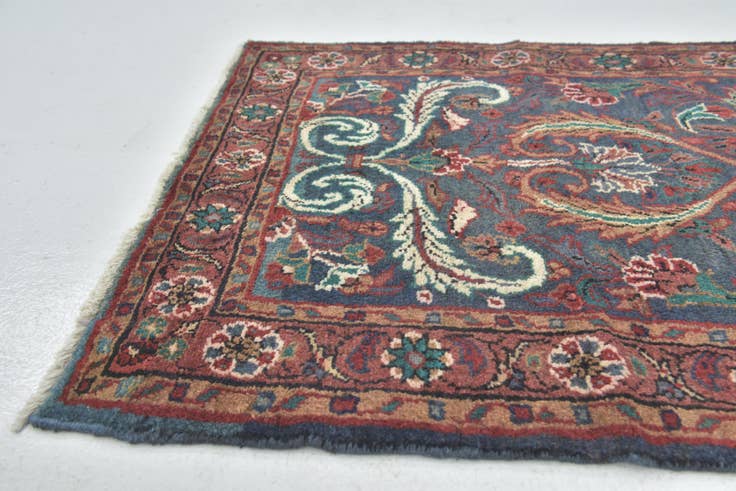 Detail image of 3' 3 x 8' 3 Hand Knotted Mehraban Persian Wool Runner Rug