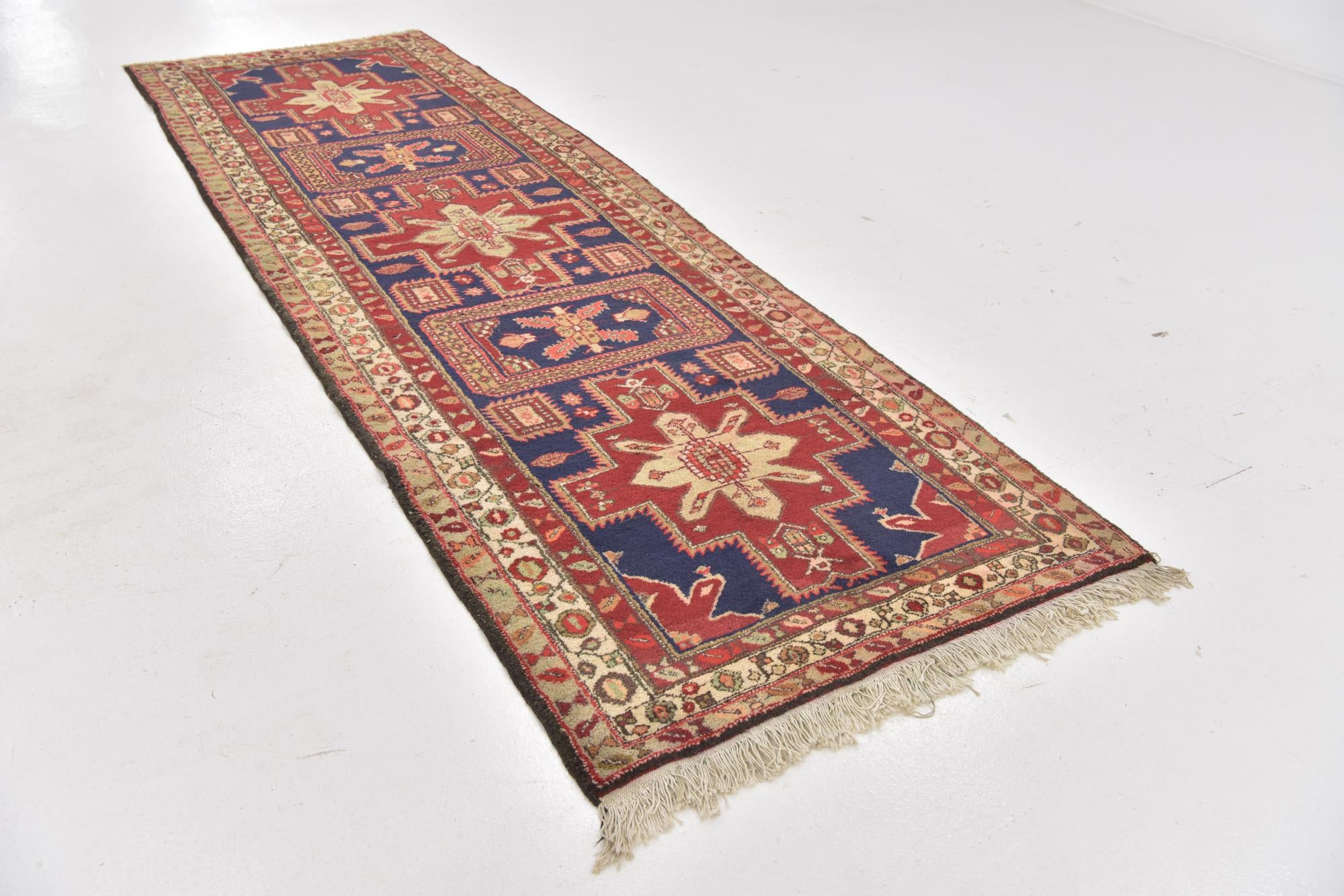 3' 8 x 11' Hand Knotted Meshkin Persian Wool Runner Rug
