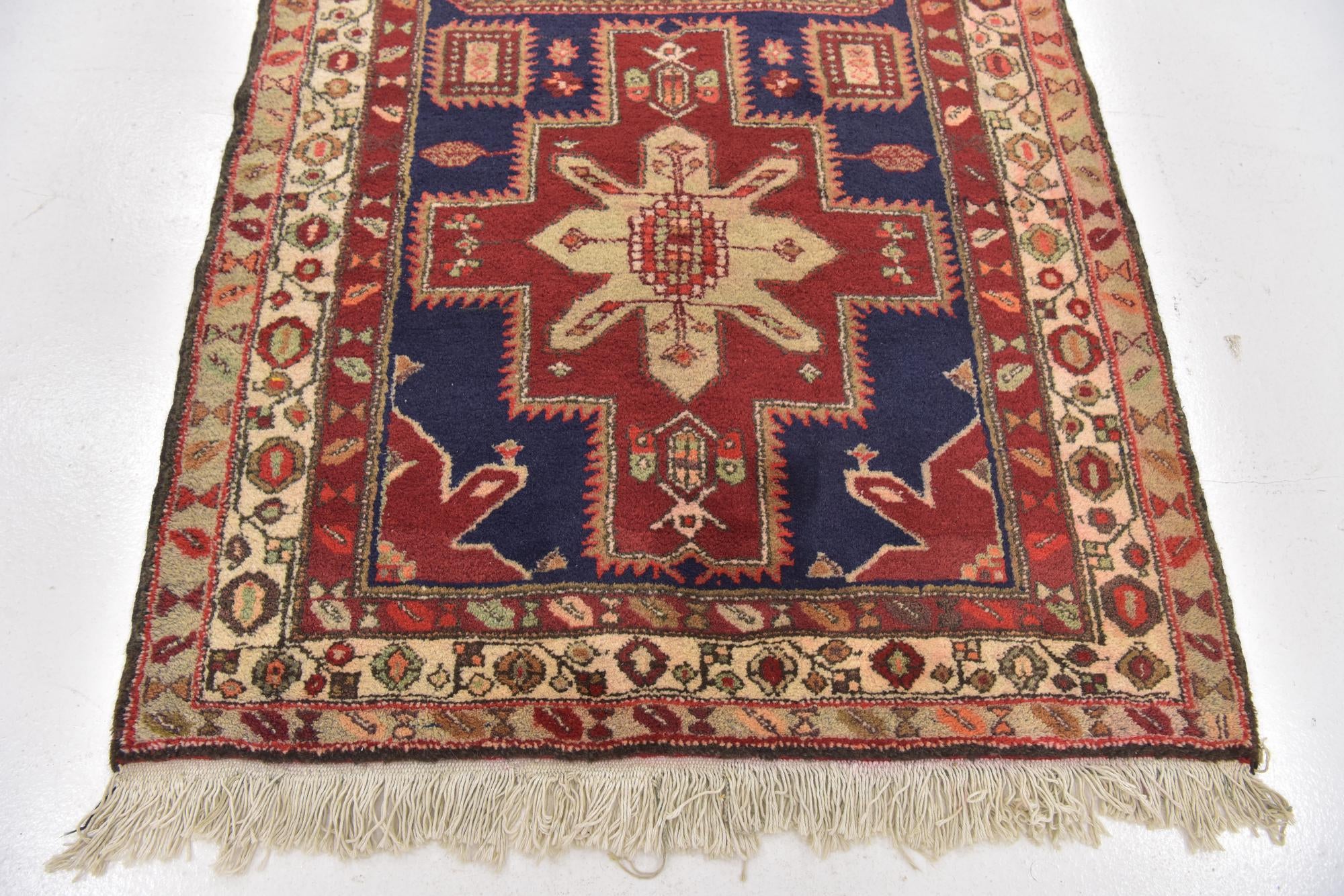 3' 8 x 11' Hand Knotted Meshkin Persian Wool Runner Rug