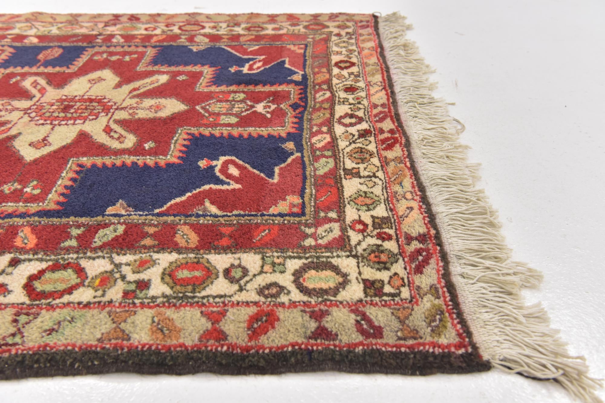 3' 8 x 11' Hand Knotted Meshkin Persian Wool Runner Rug
