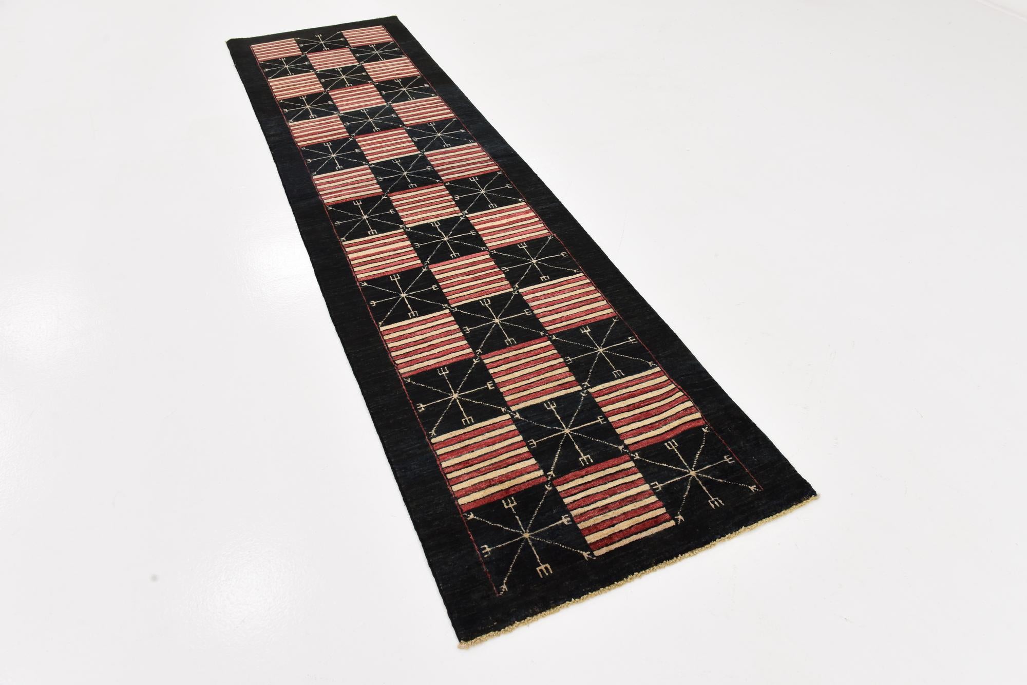 2' 6 x 9' 6 Hand Knotted Modern Ziegler Runner Rug