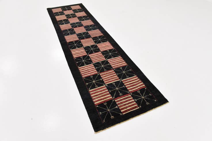 Detail image of 2' 6 x 9' 6 Hand Knotted Modern Ziegler Runner Rug