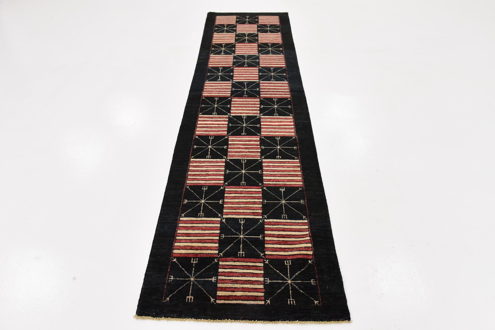 2' 6 x 9' 6 Hand Knotted Modern Ziegler Runner Rug