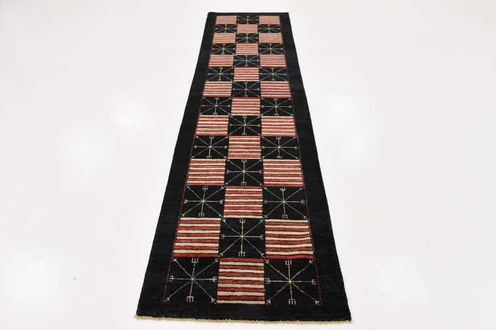 2' 6 x 9' 6 Hand Knotted Modern Ziegler Runner Rug