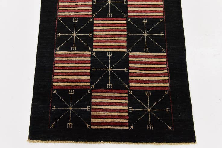Detail image of 2' 6 x 9' 6 Hand Knotted Modern Ziegler Runner Rug