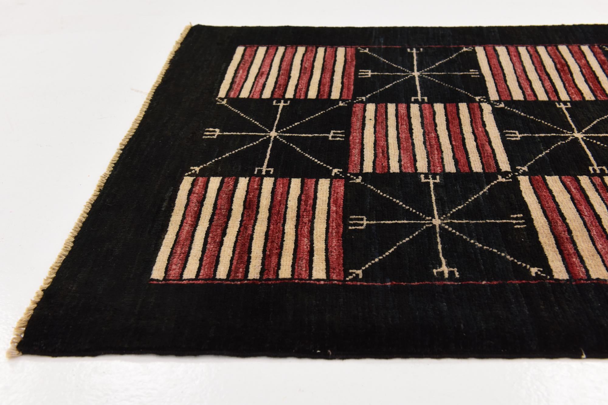 2' 6 x 9' 6 Hand Knotted Modern Ziegler Runner Rug