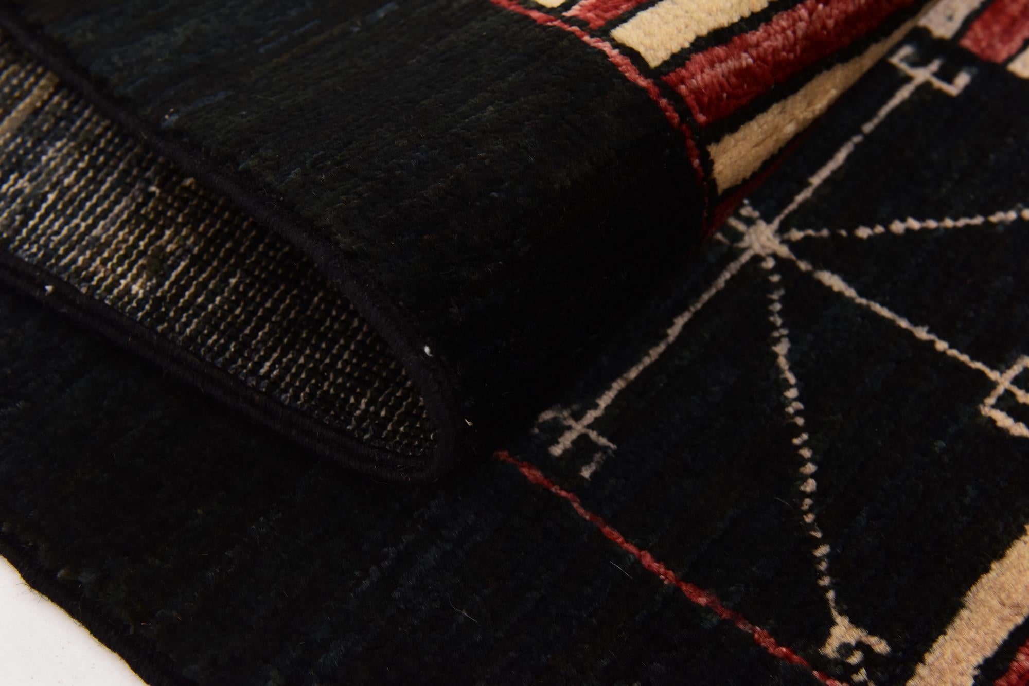 2' 6 x 9' 6 Hand Knotted Modern Ziegler Runner Rug