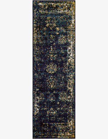 Navy Blue Monte Carlo Runner Rug