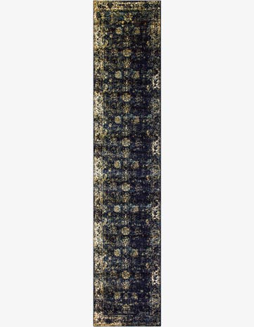 Navy Blue Monte Carlo Runner Rug