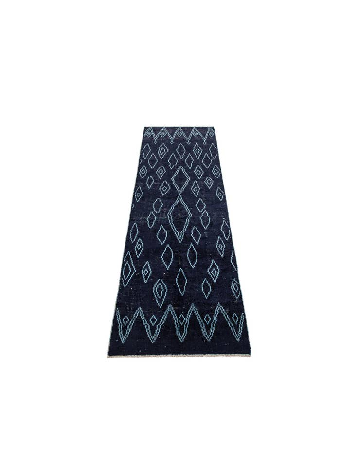 Detail image of 4' 4 x 15' 5  Hand Knotted Moroccan Wool Runner Rug