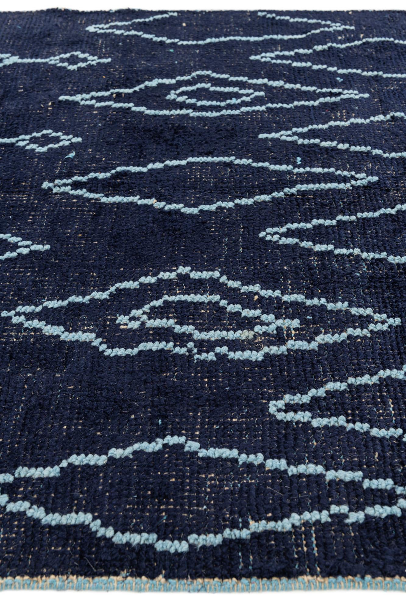 4' 4 x 15' 5 Hand Knotted Moroccan Wool Runner Rug