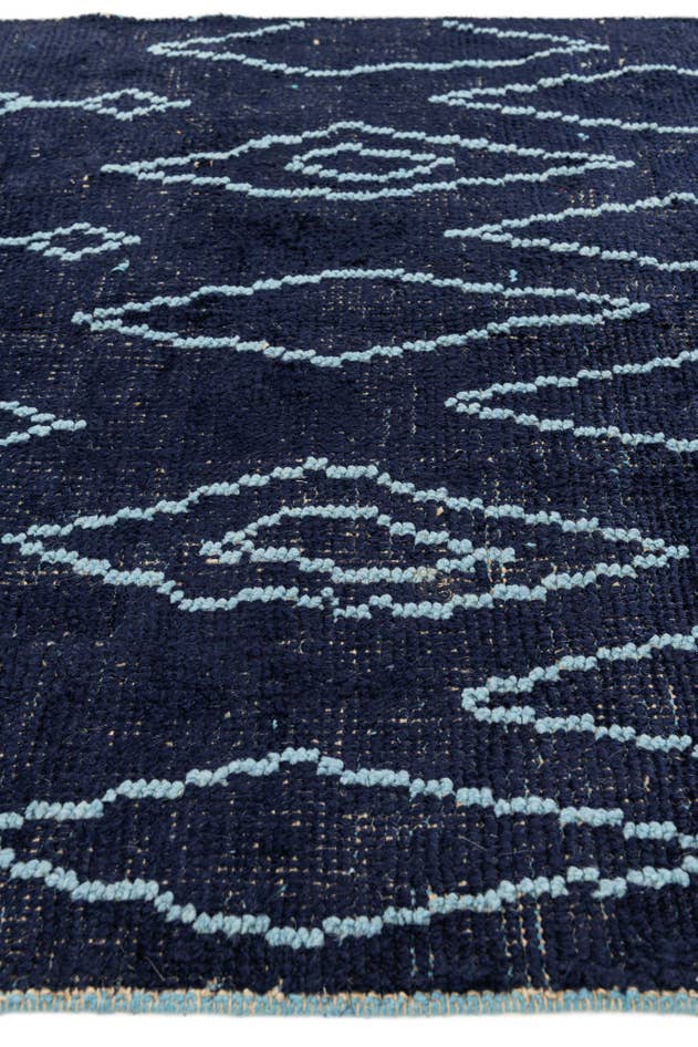 Detail image of 4' 4 x 15' 5 Hand Knotted Moroccan Wool Runner Rug