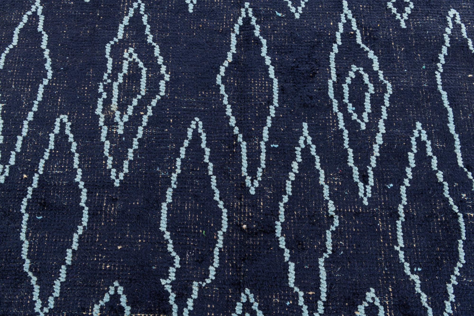 4' 4 x 15' 5 Hand Knotted Moroccan Wool Runner Rug