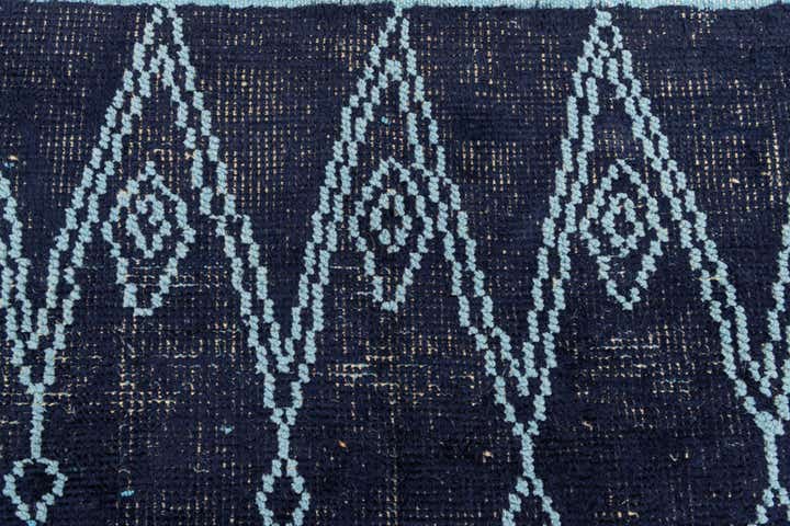 4' 4 x 15' 5 Hand Knotted Moroccan Wool Runner Rug