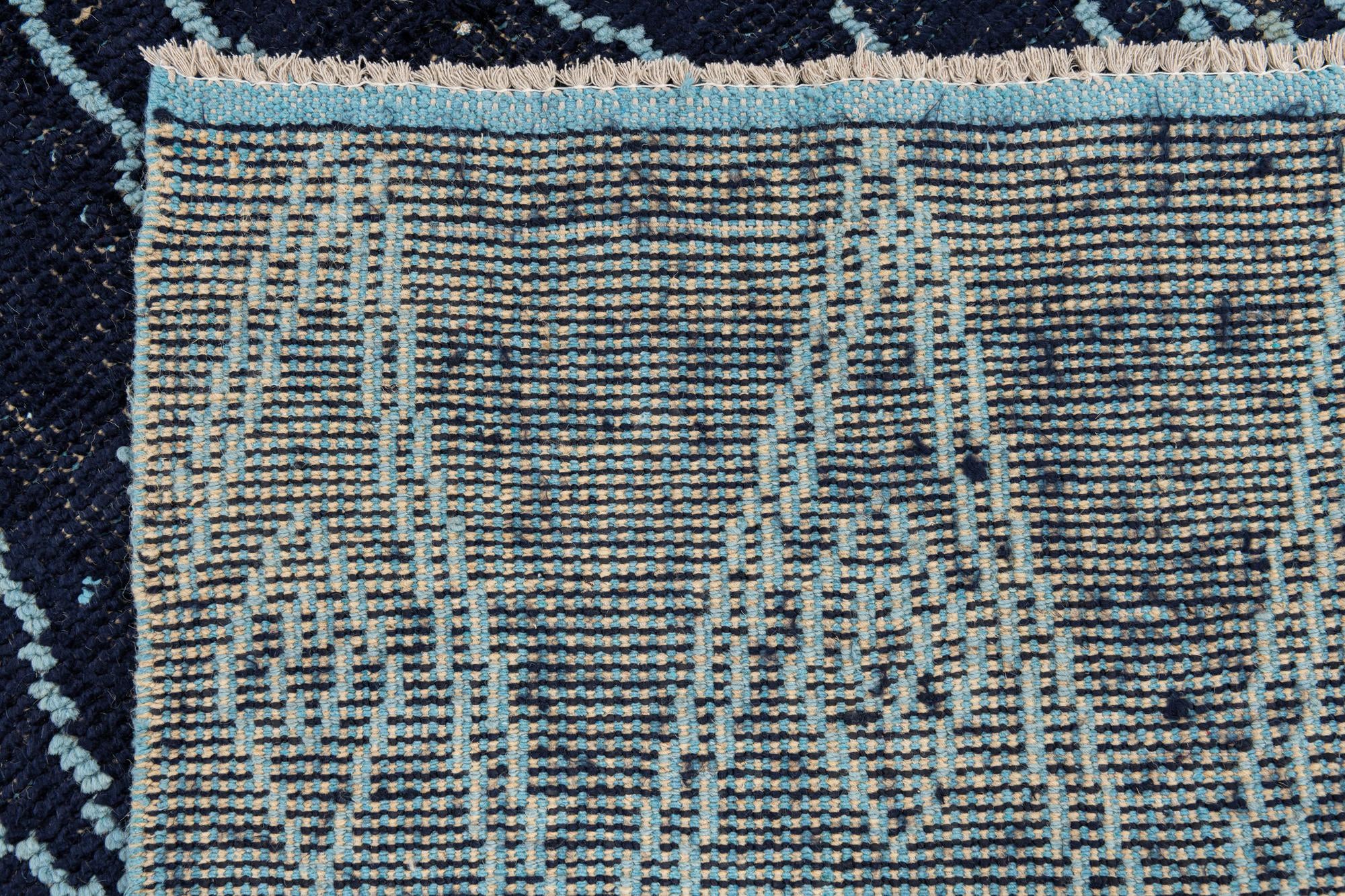 4' 4 x 15' 5 Hand Knotted Moroccan Wool Runner Rug