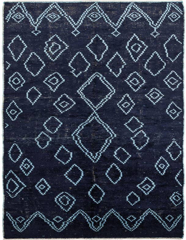 Detail image of 4' 4 x 15' 5 Hand Knotted Moroccan Wool Runner Rug