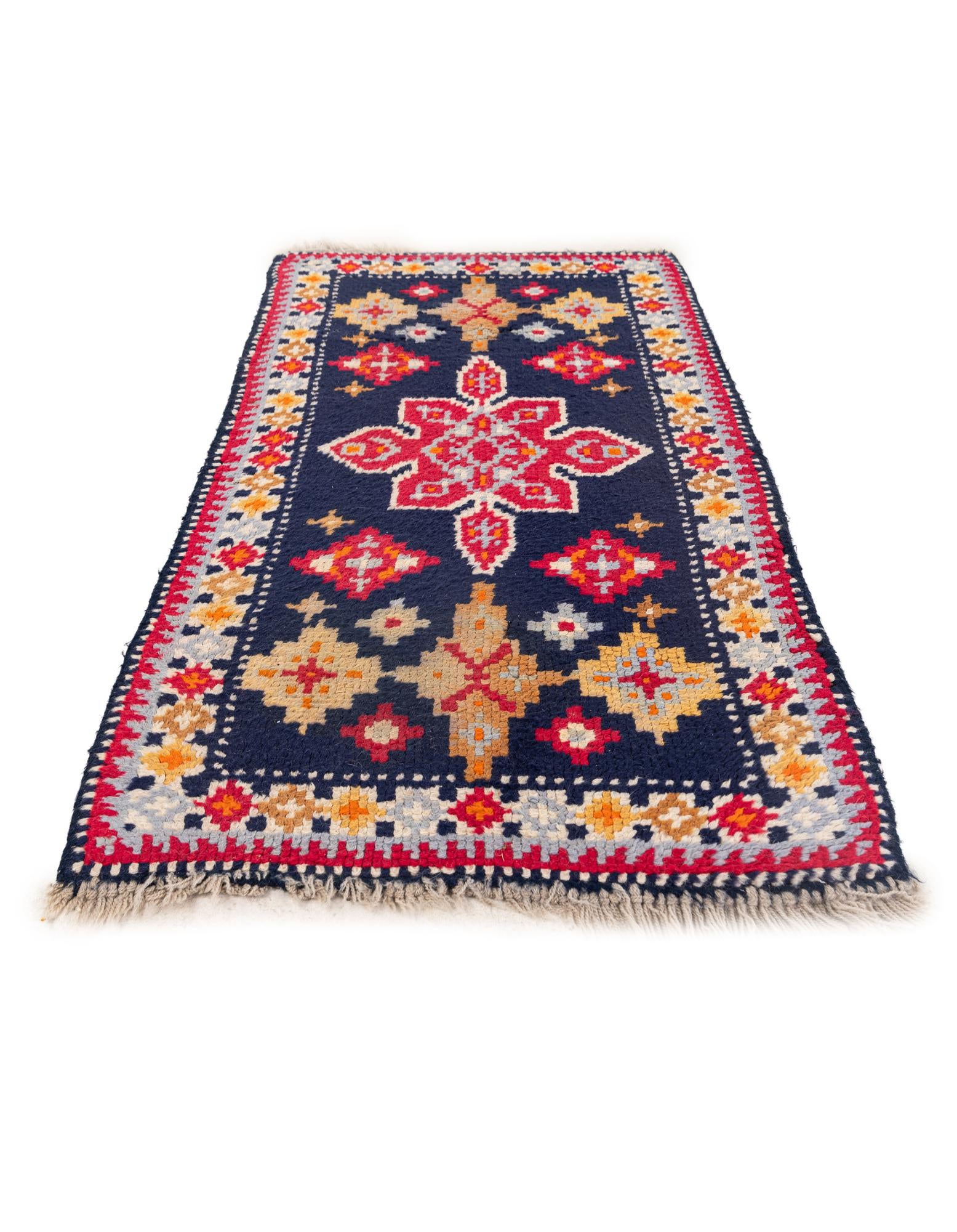 2' 2 x 4' 3 Hand Knotted Moroccan Wool Runner Rug